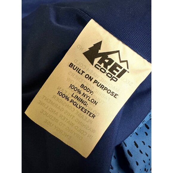 REI Co-op Boys L (14-16) Blue Hooded Rain Shell Jacket Lightweight Windbreaker 2 - Picture 7 of 7